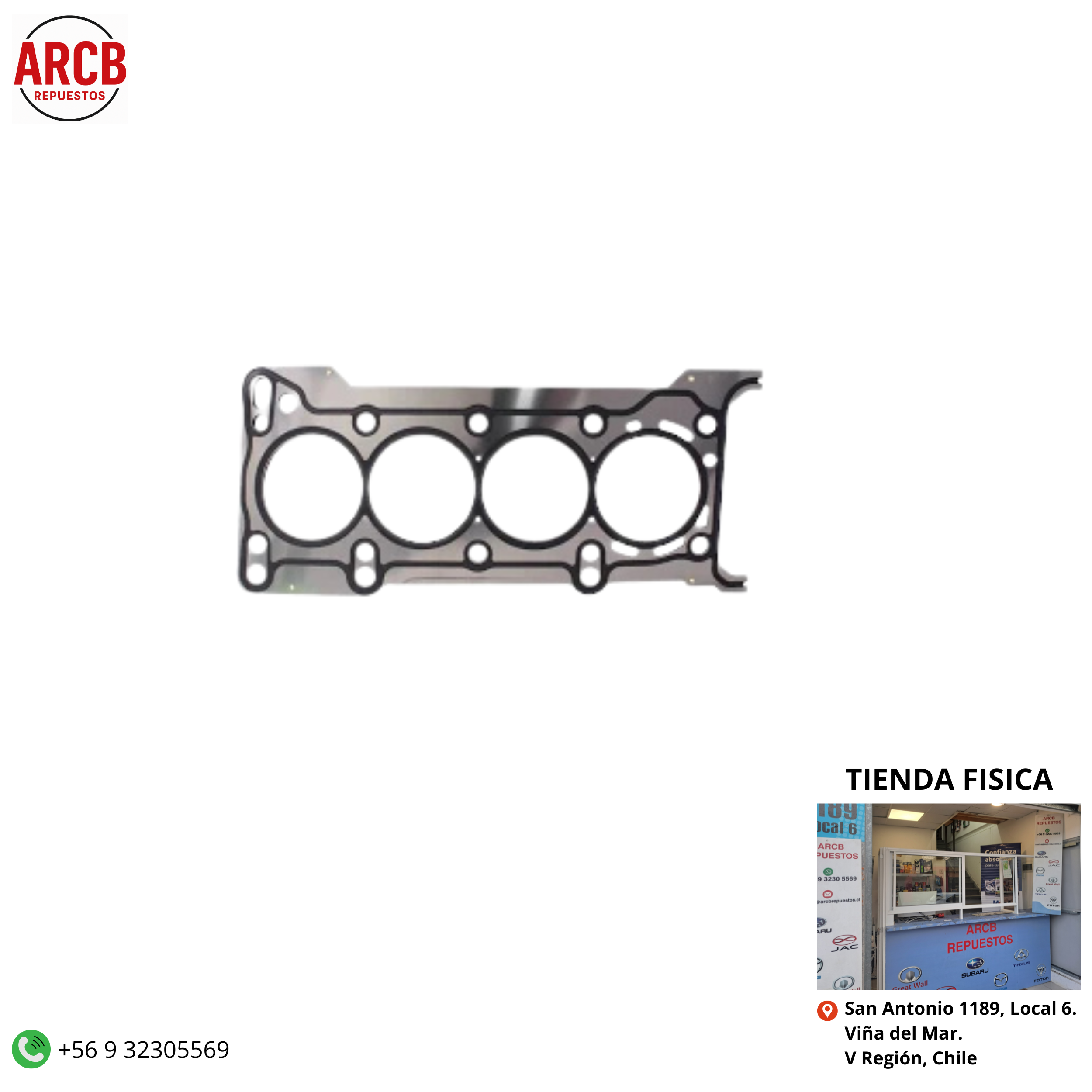 Empaquetadura de culata Metalica (JAPONESA) Mazda 2 2008-2015, Mazda 3 2009-2014,Mazda 3 2010-2015 P/N ZY01-10-271