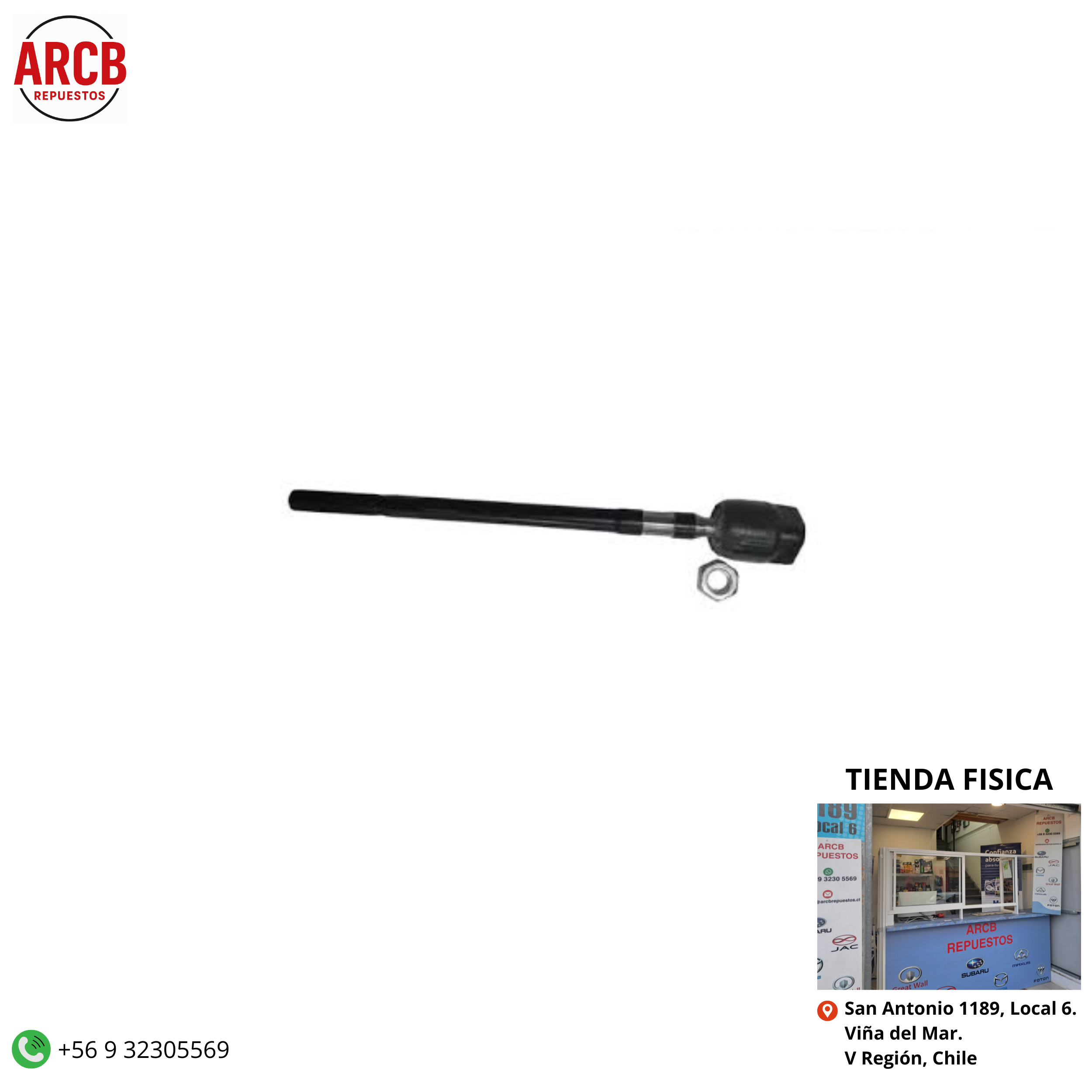 Terminal de dirección axial derecho Foton Midi 1.3