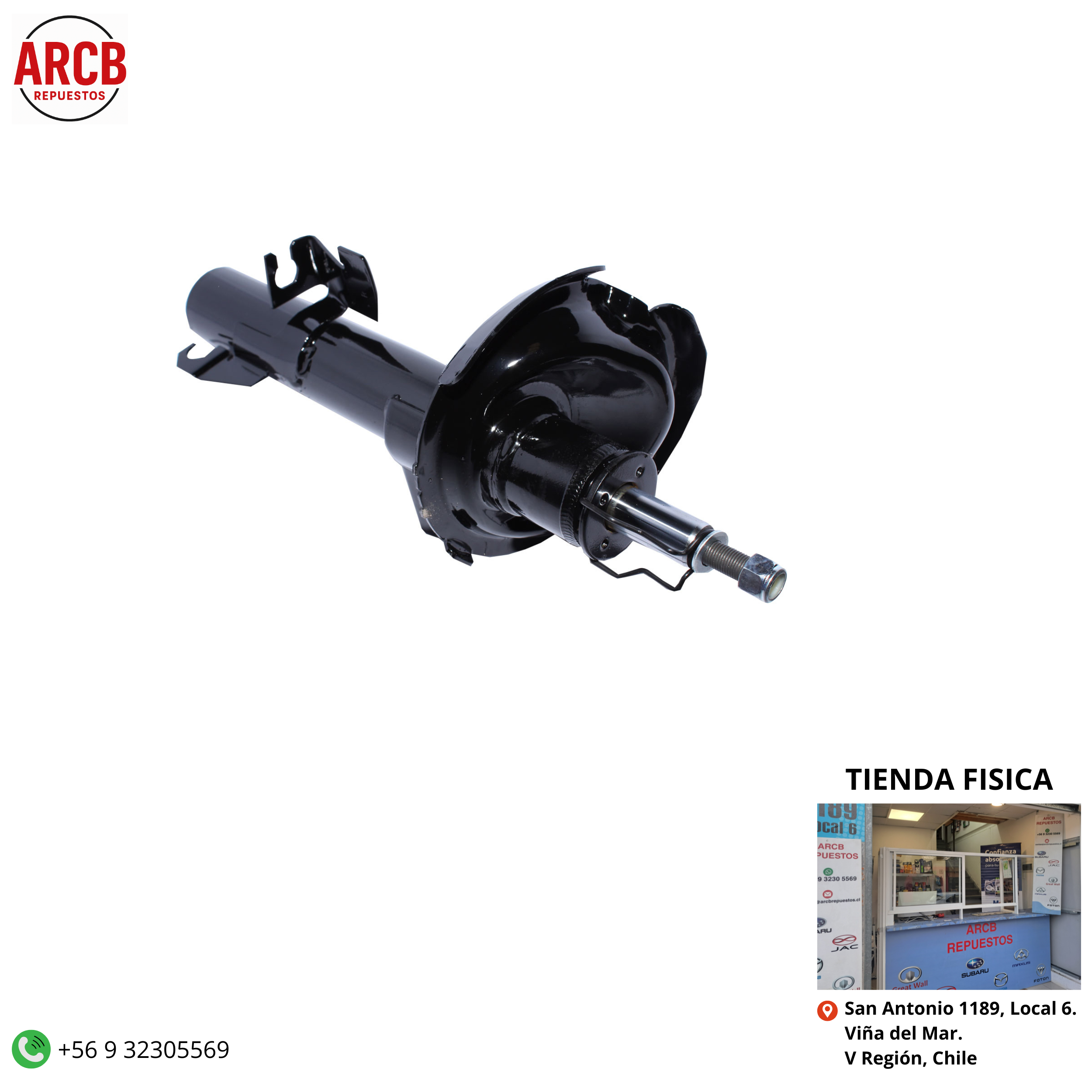 Amortiguador delantero derecho Mazda 3 2004-2014, Mazda 3R 2004-2014, Mazzda 5 2011-2016 P/N BP4K-34-700