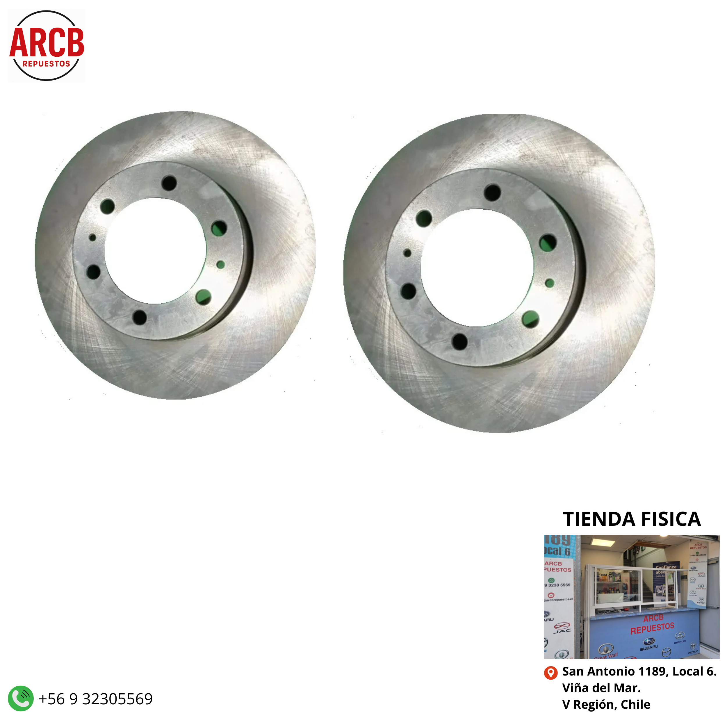 Discos de freno delanteros JAC T8