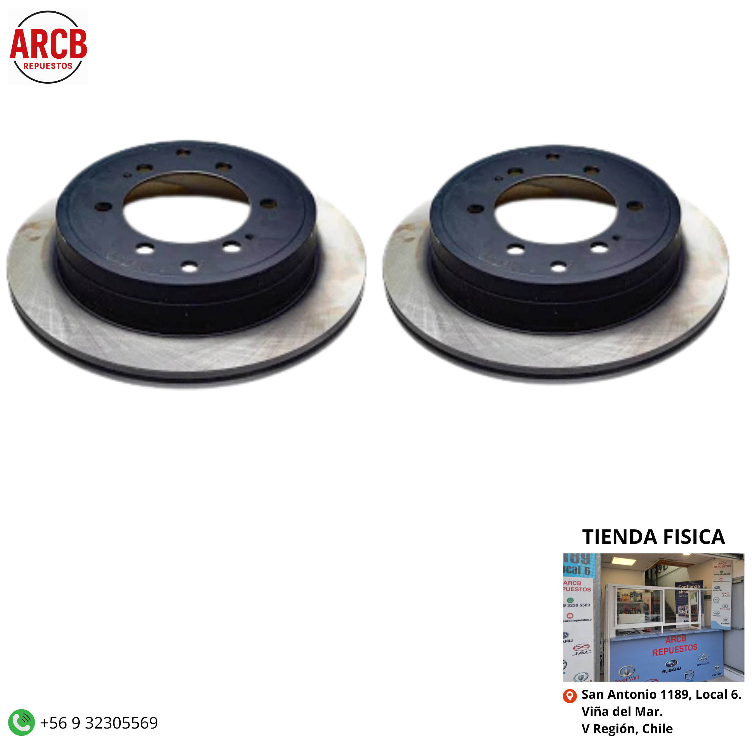 Discos de freno traseros JAC T8