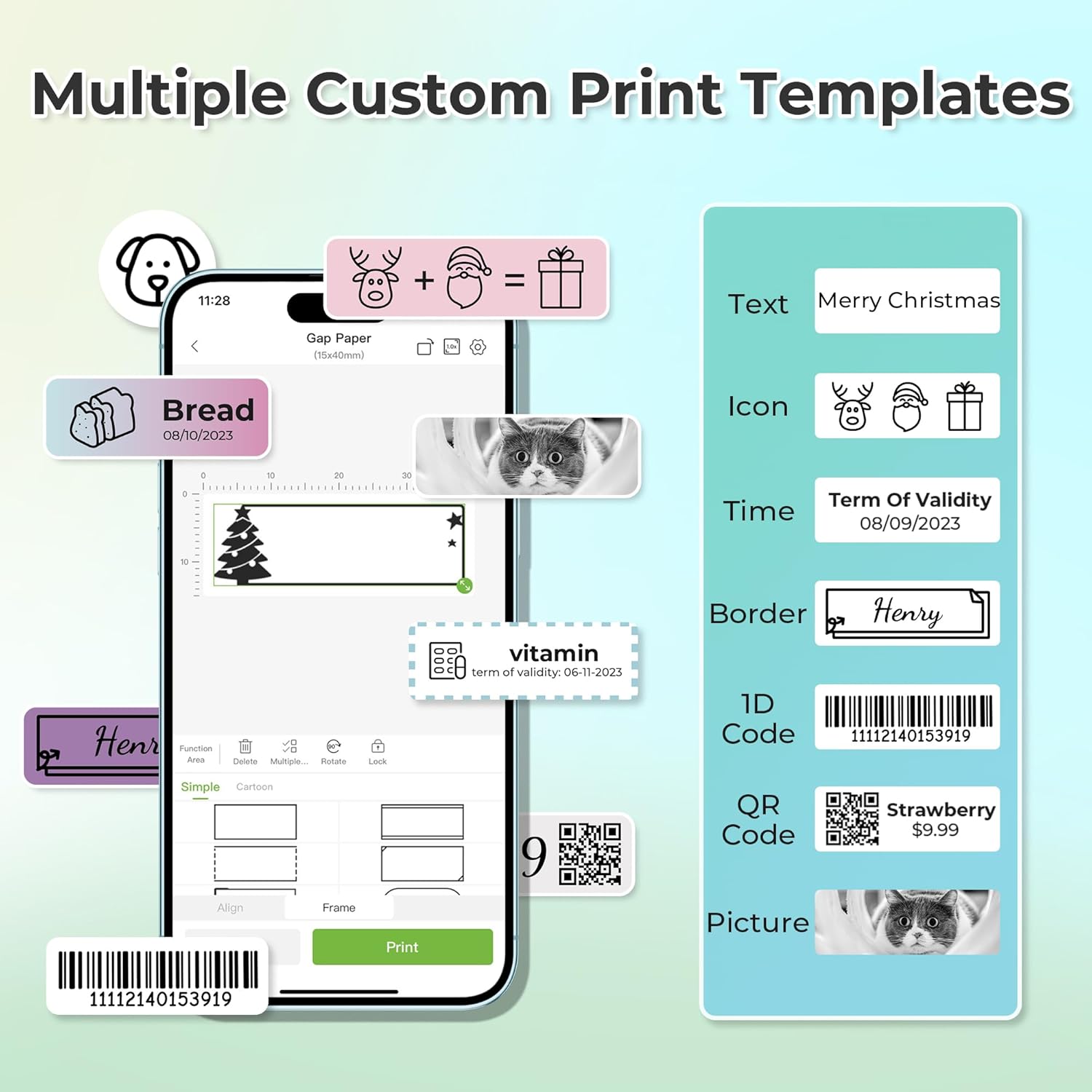 NELKO P21 Transparent Label Maker Tape (180 Labels)