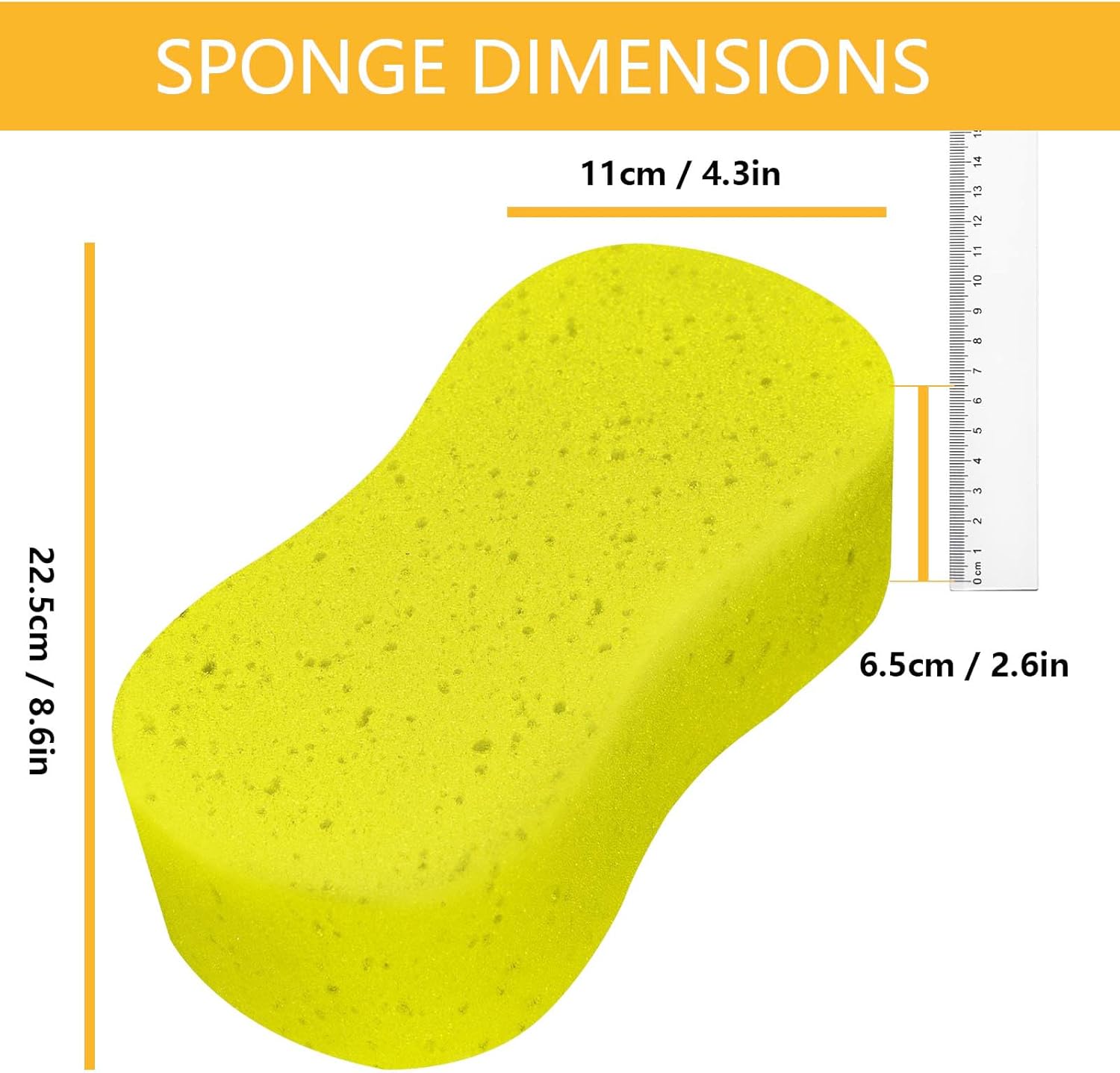 Jumbo Car Sponge 2-Pack: Professional Anti-Scratch Cleaning