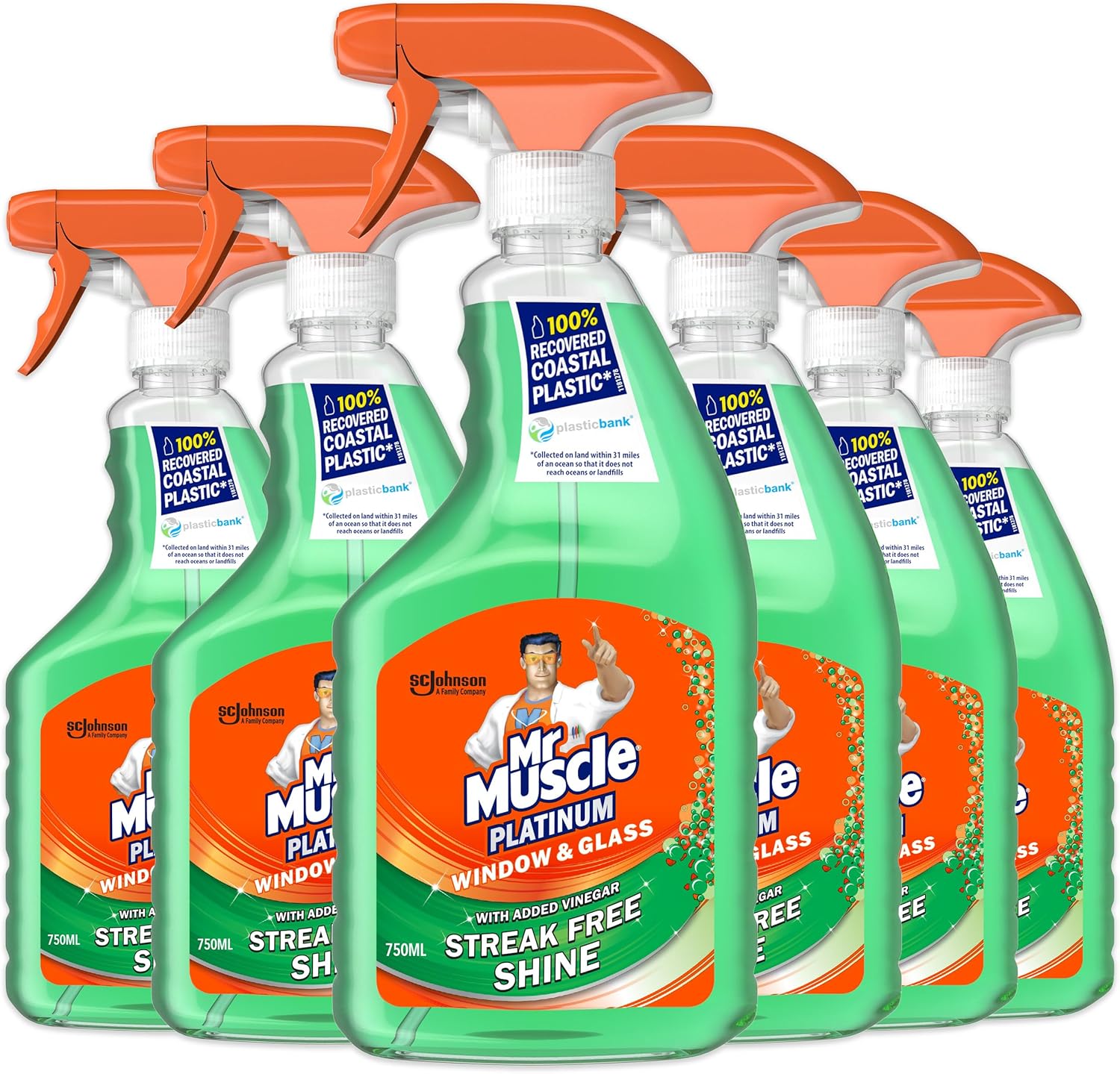 Mr Muscle Platinum Window & Glass Cleaner (Pack of 6)