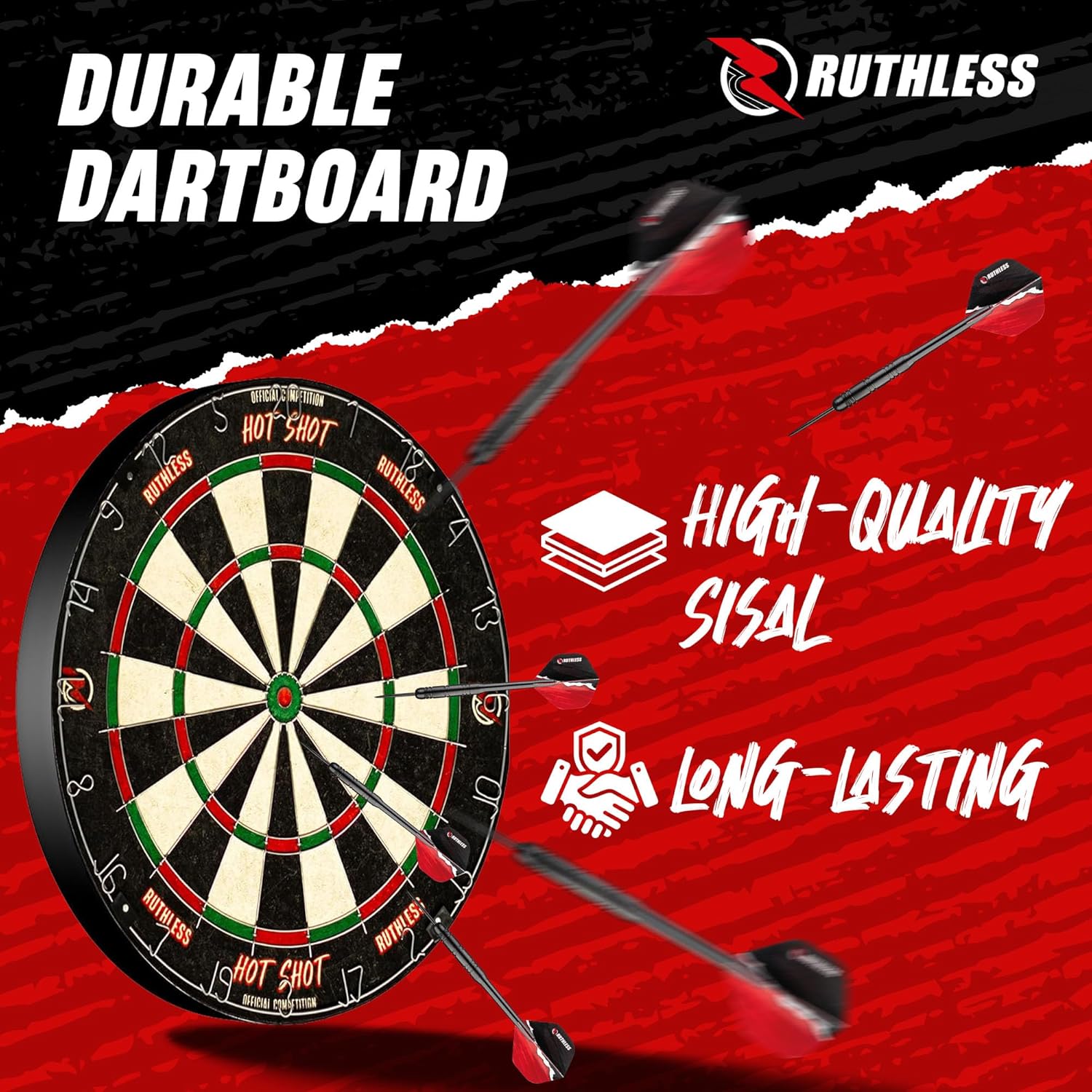 Ruthless Home Darts Centre with USB LED Lighting