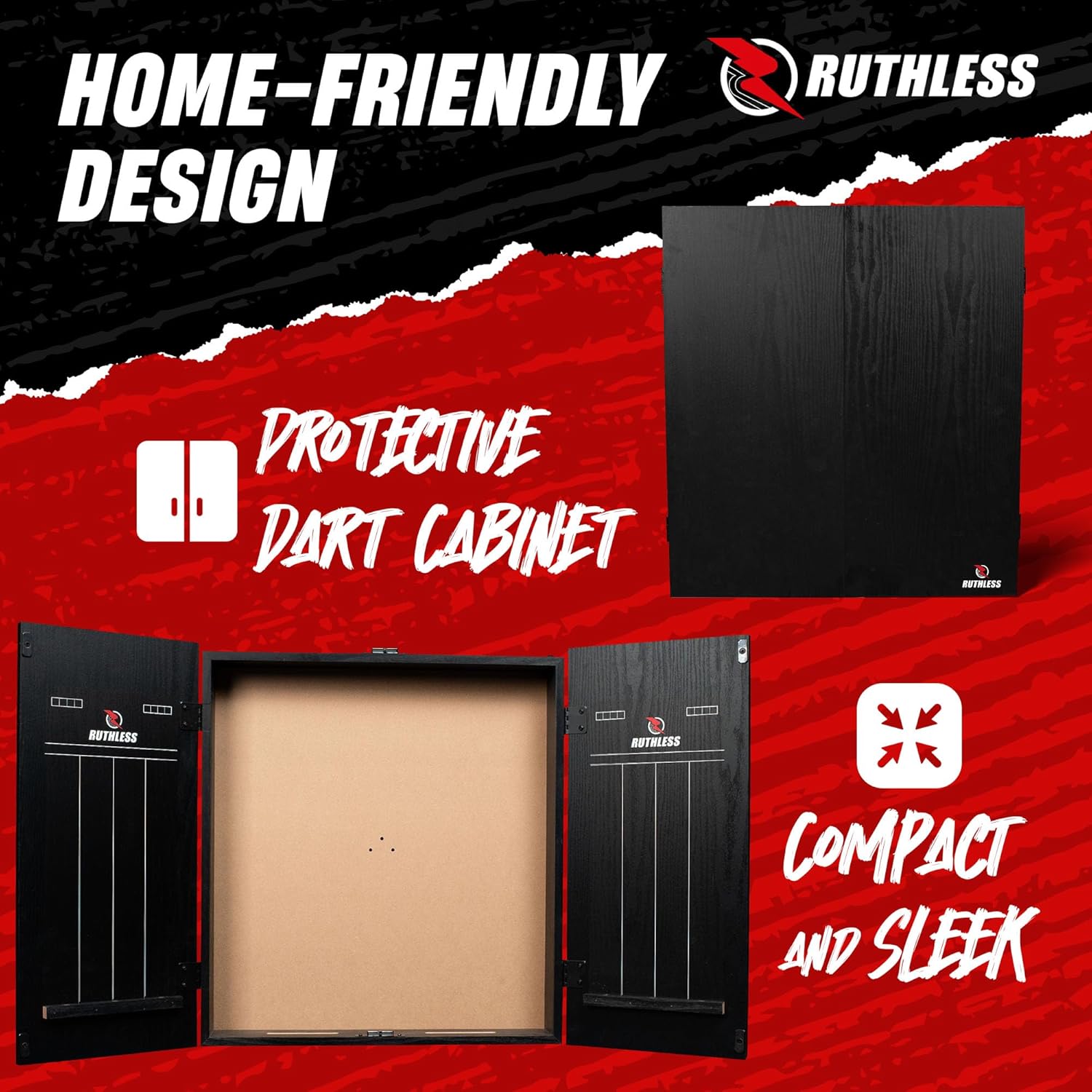 Ruthless Home Darts Centre with USB LED Lighting