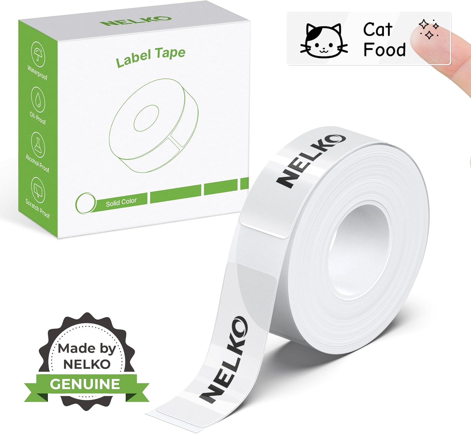 NELKO P21 Transparent Label Maker Tape (180 Labels)