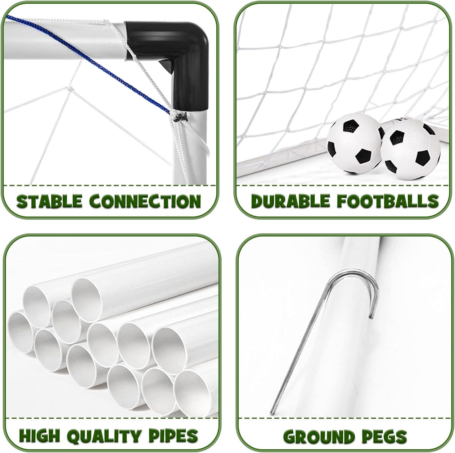 Dreamon Set of 2 Kids Football Goal Post Net & Training Set
