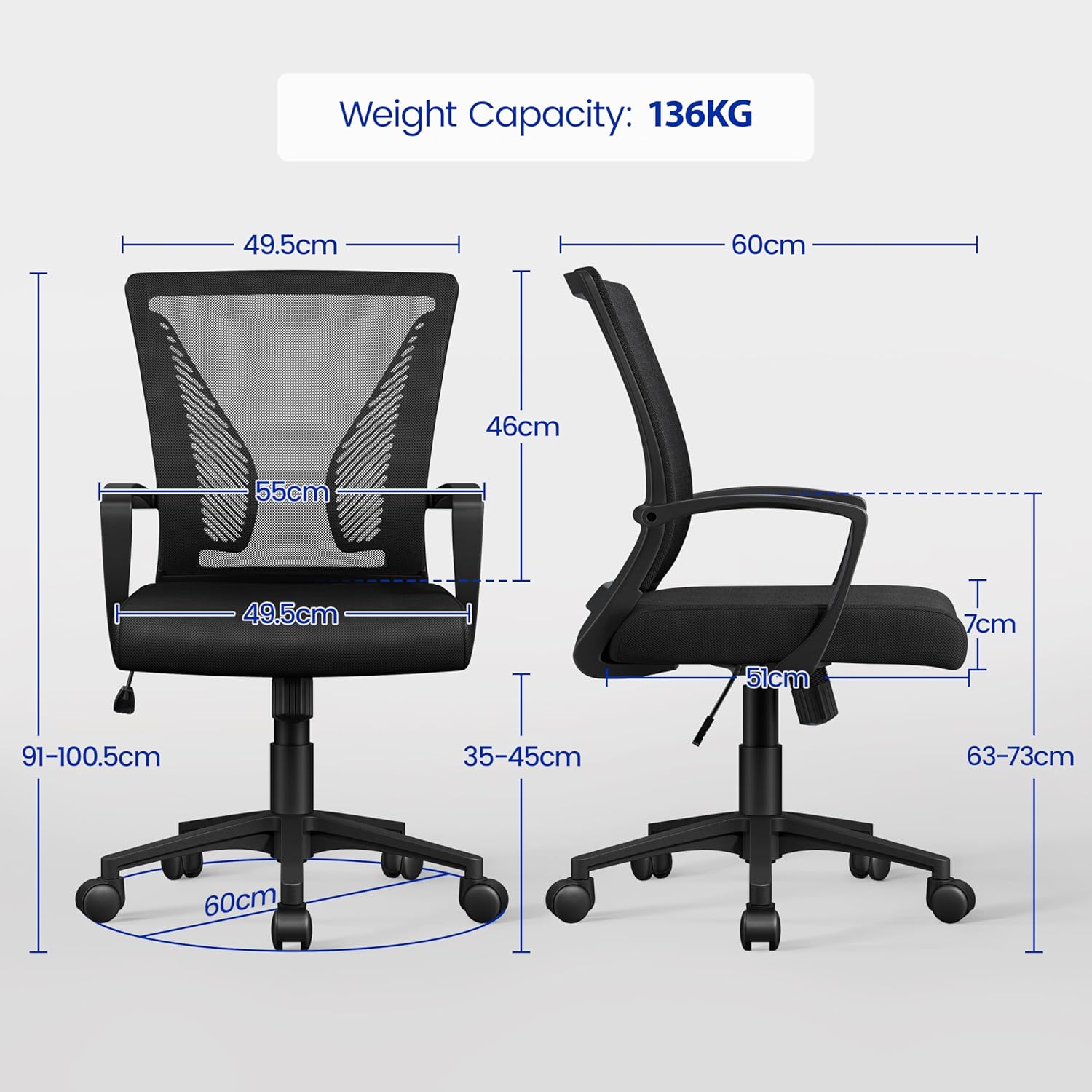 Yaheetech Ergonomic Mesh Office Chair