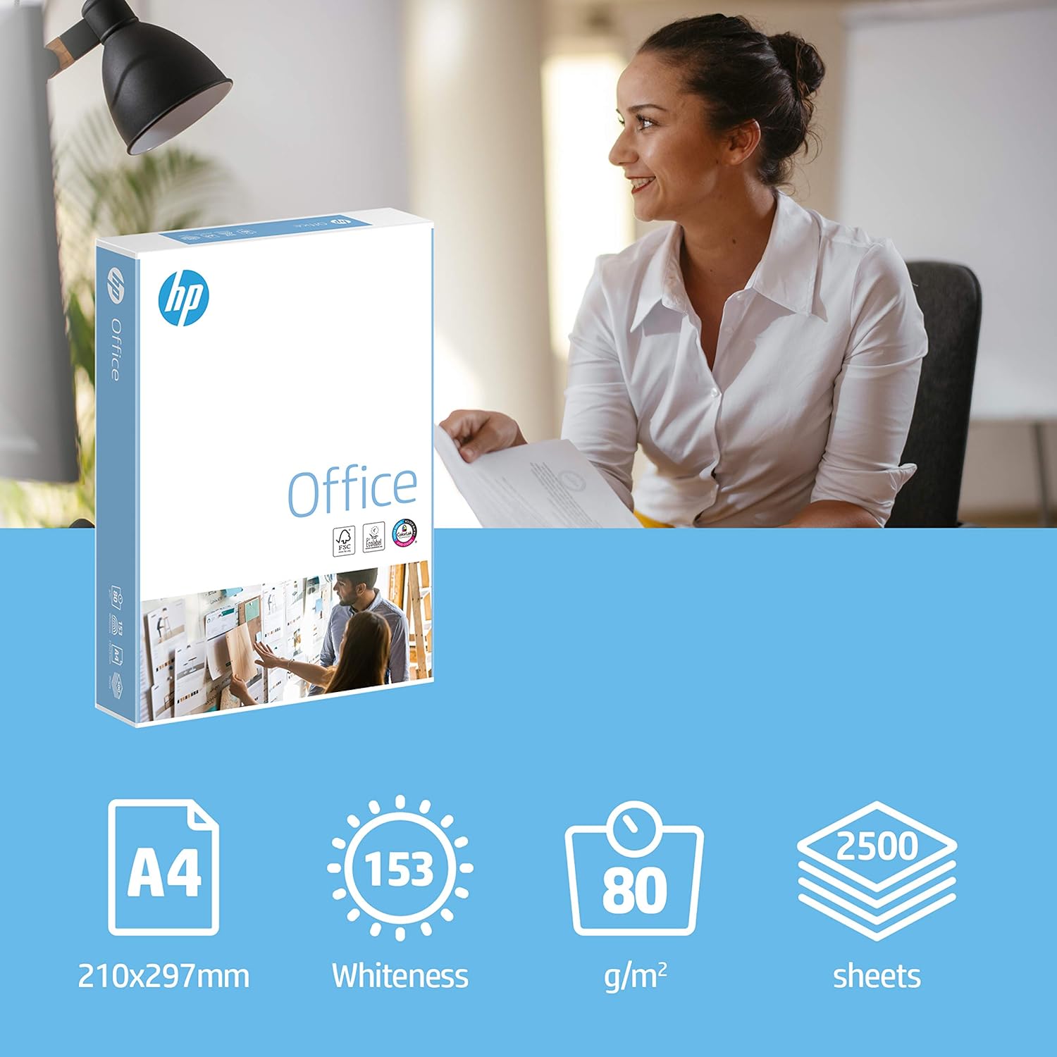 HP Office A4 Printer Paper: 5 Ream Bulk Carton