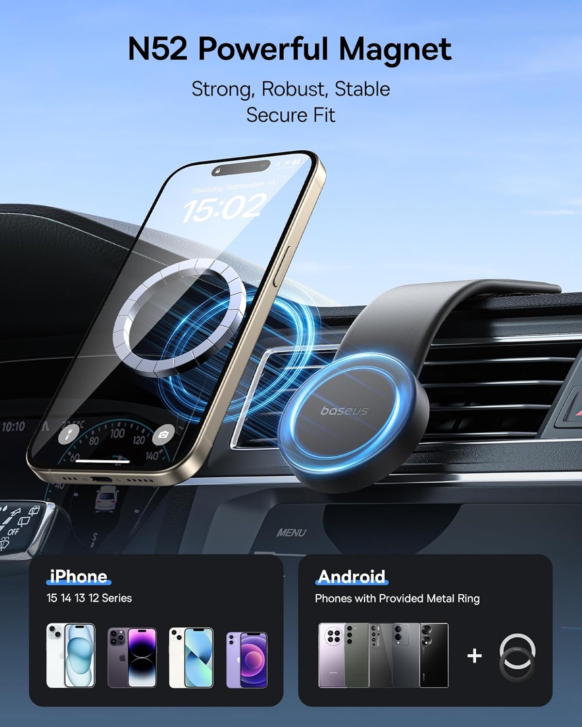 Baseus C02 Magnetic MagSafe Car Mount