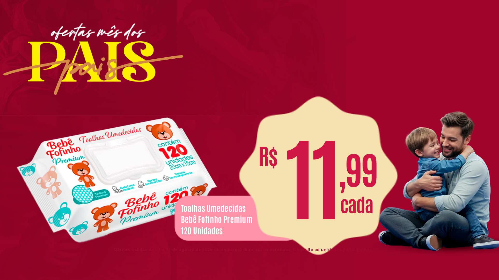 Toalhas Umedecidas Bebê Fofinho Premium 120 Unidades