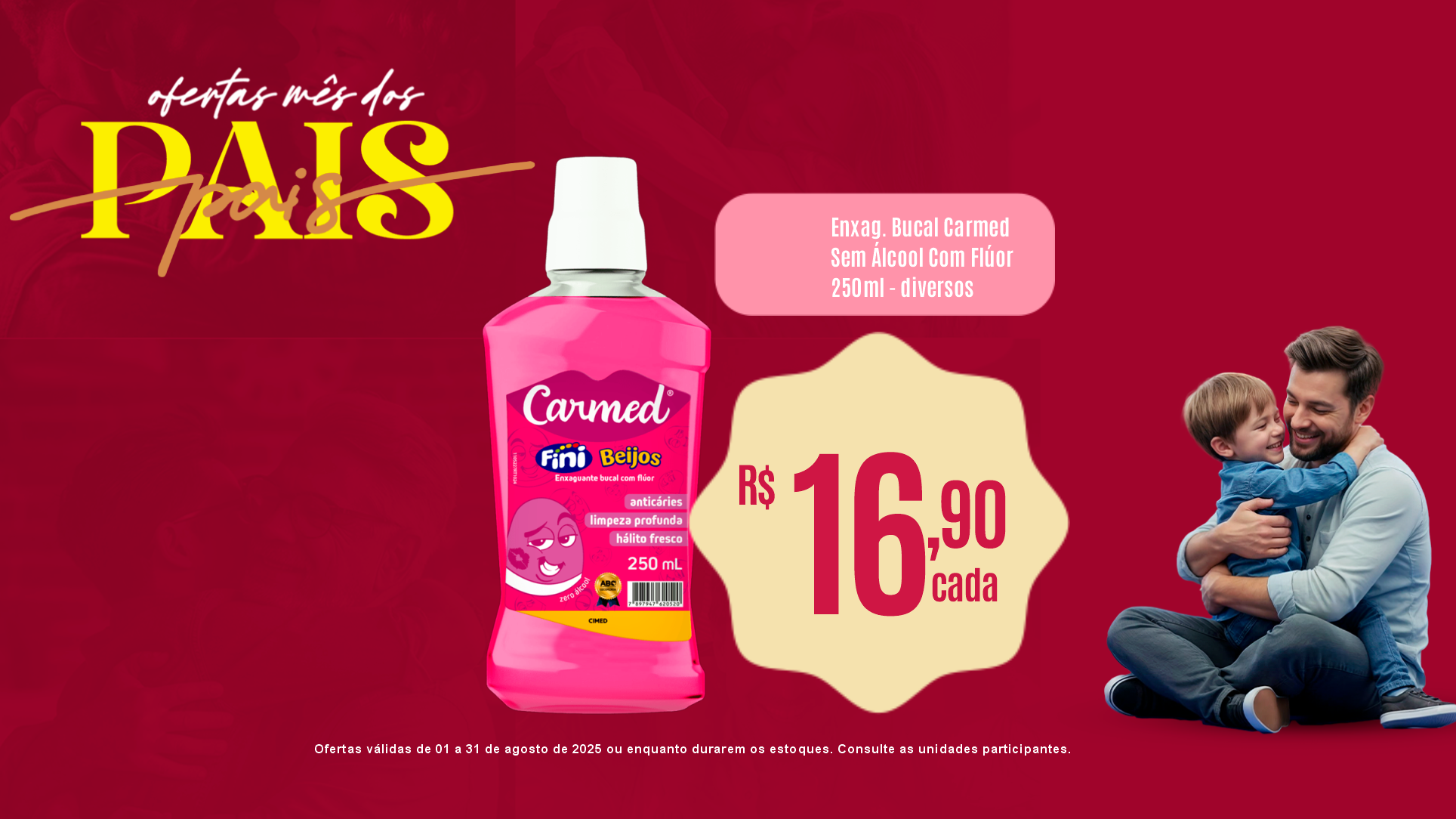 Enxaguante Bucal Carmed Sem Álcool com Flúor 250ml