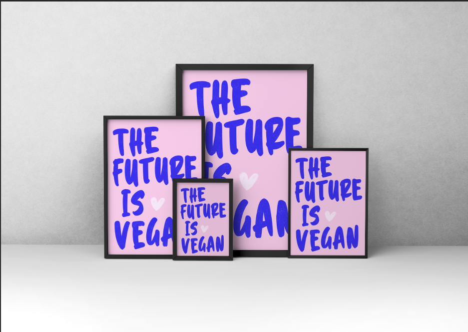 "The future is vegan" - Poster
