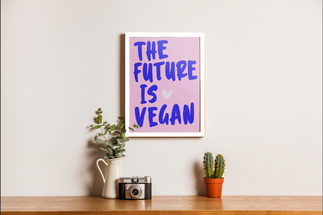 "The future is vegan" - Poster