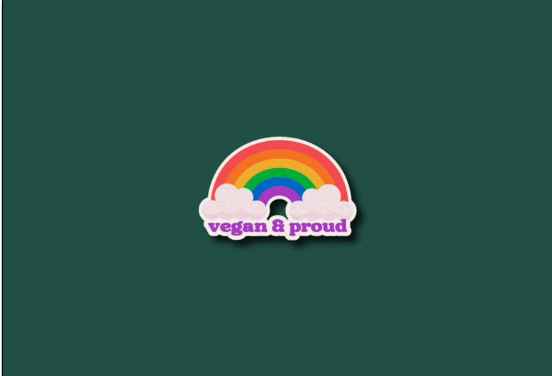 "Vegan & Proud " - magnet