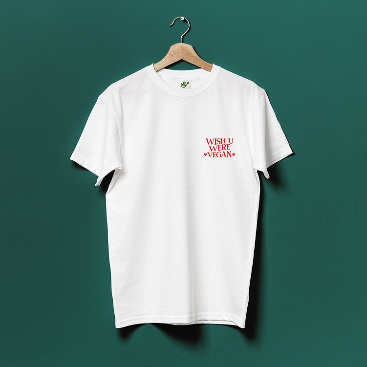 ''Wish u were vegan'' - T- Shirt
