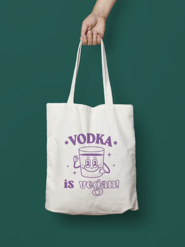 Vodka is vegan - tote bag