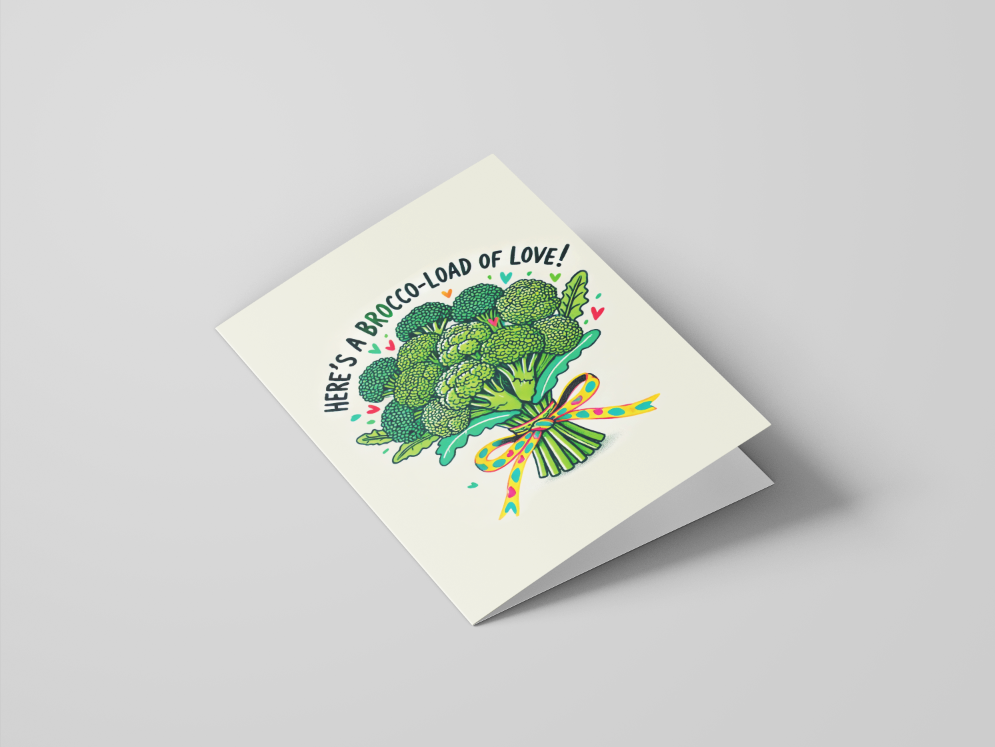 "Brocco-load of love!" - greeting card
