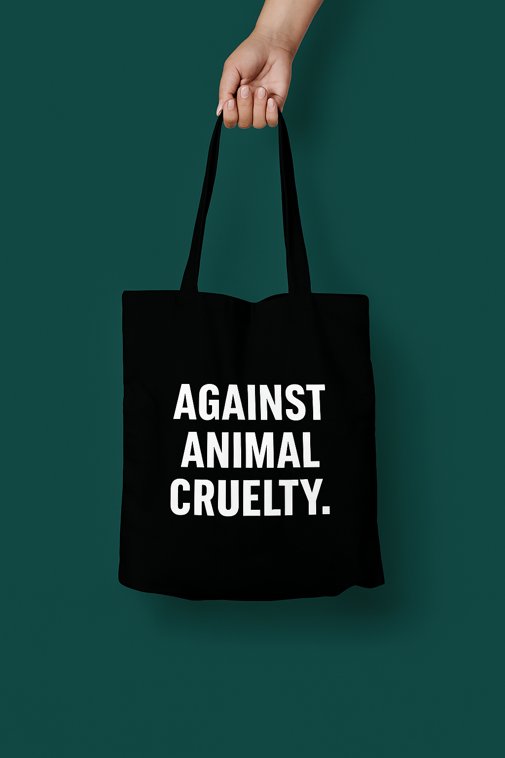 Against animal cruelty - tote bag