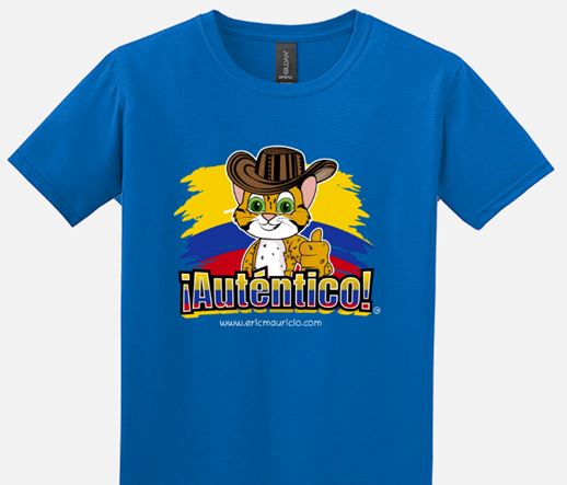 "Auténtico" T-Shirt (Blue) - Medium
