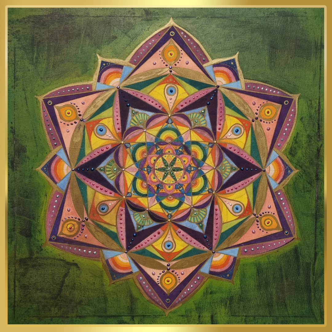 Mandala mit 6-zackigem Stern – Kraftfeld für Harmonie & Inspiration