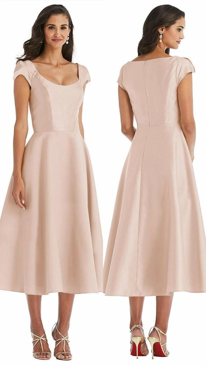 Vestido elegante de fiesta Champagne