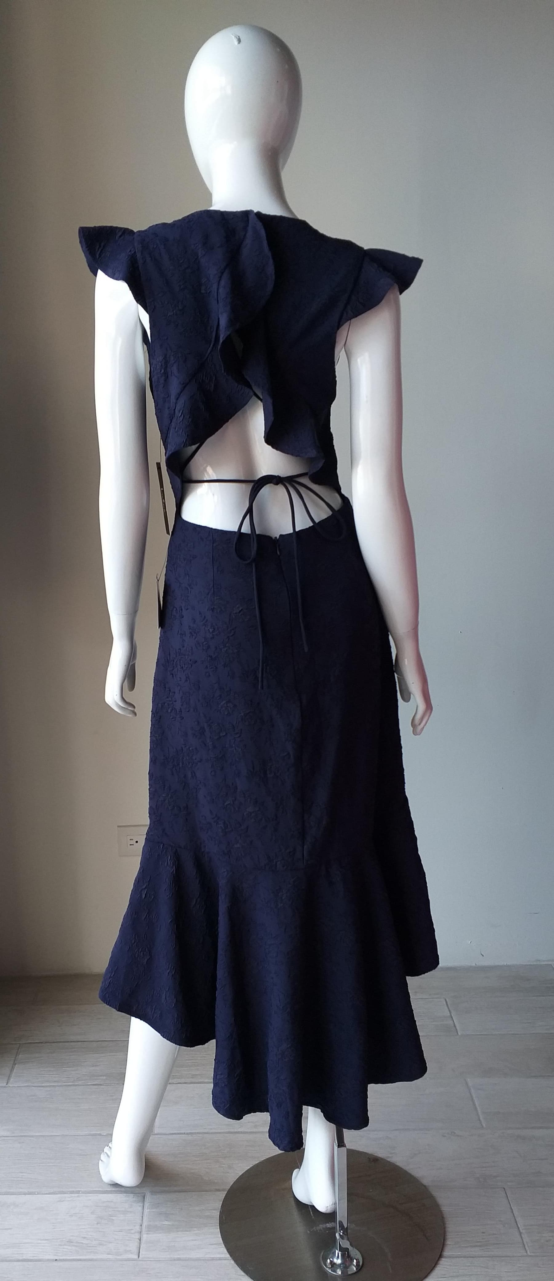 Vestido azul de encaje