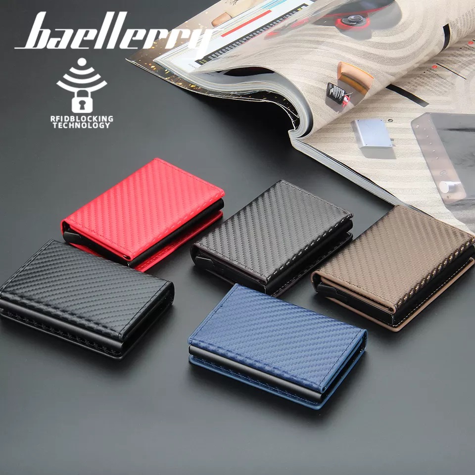 BILLETERA ANTICLONACION CON RFID CARBON WALLET