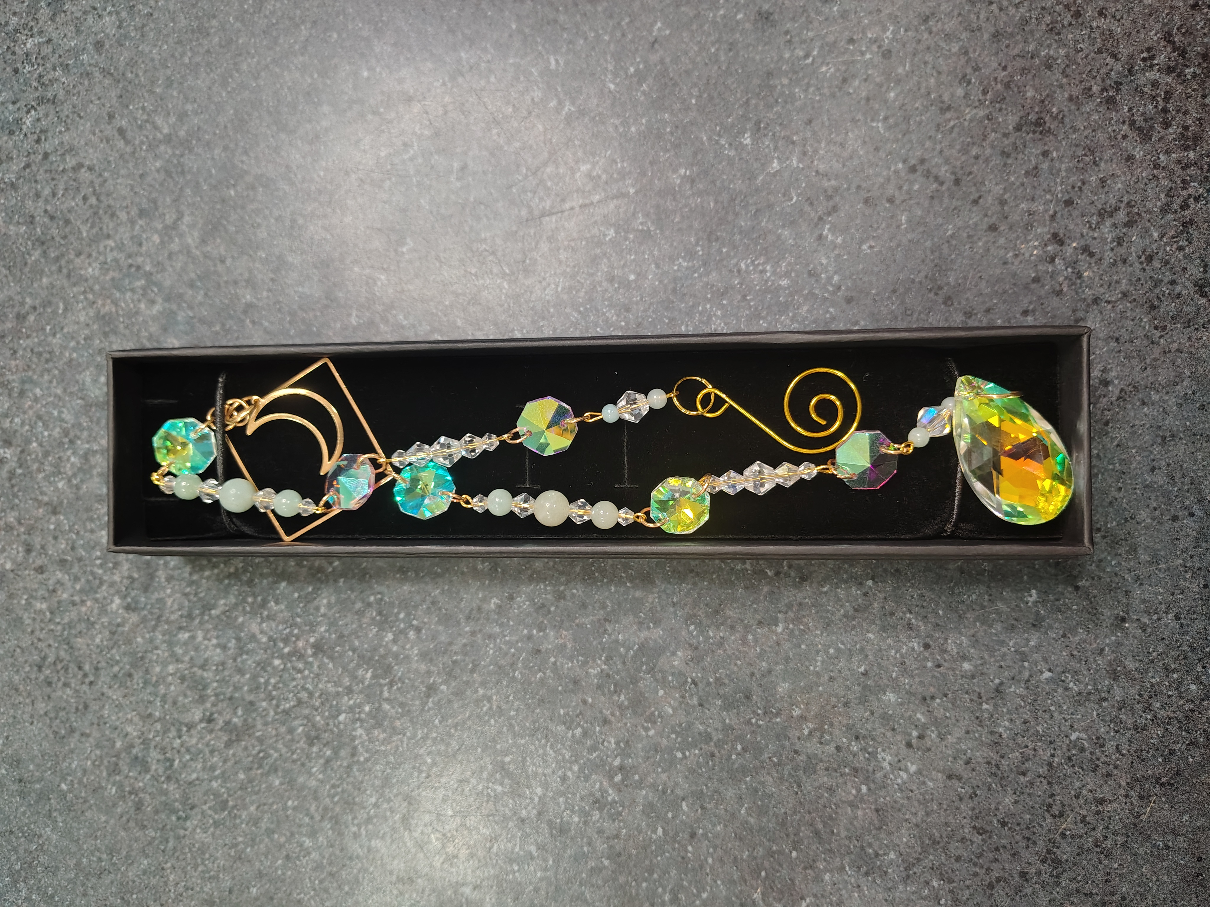 Amazonite Moon Suncatcher 