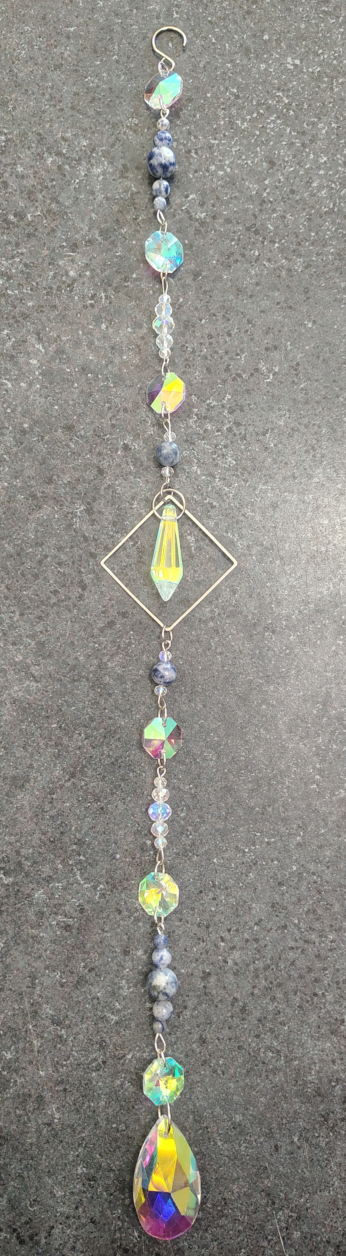 Blue Dot Jasper Suncatcher 