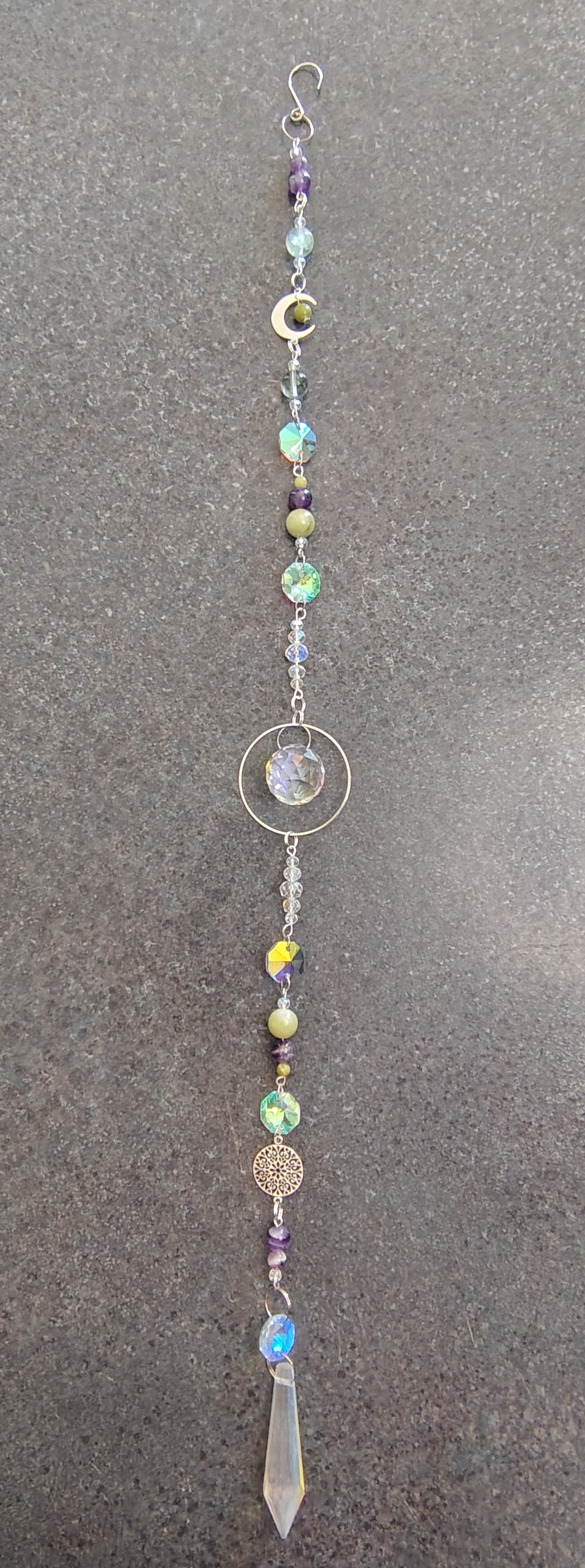 Amethyst & Jade Suncatcher
