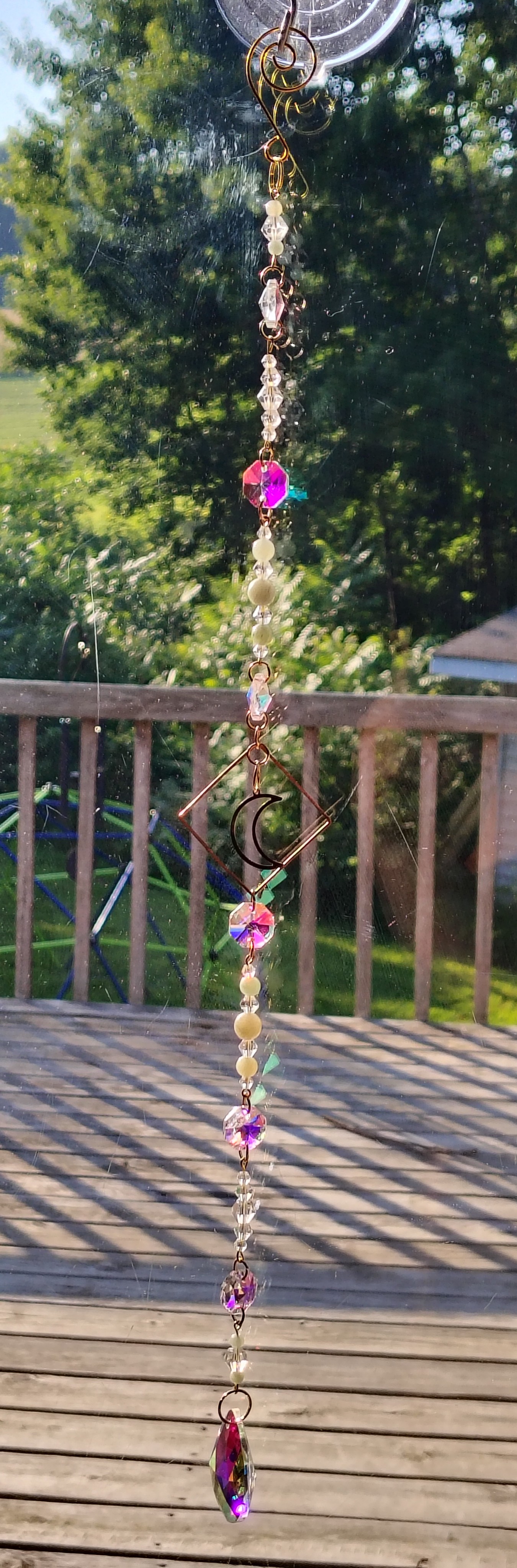 Amazonite Moon Suncatcher 