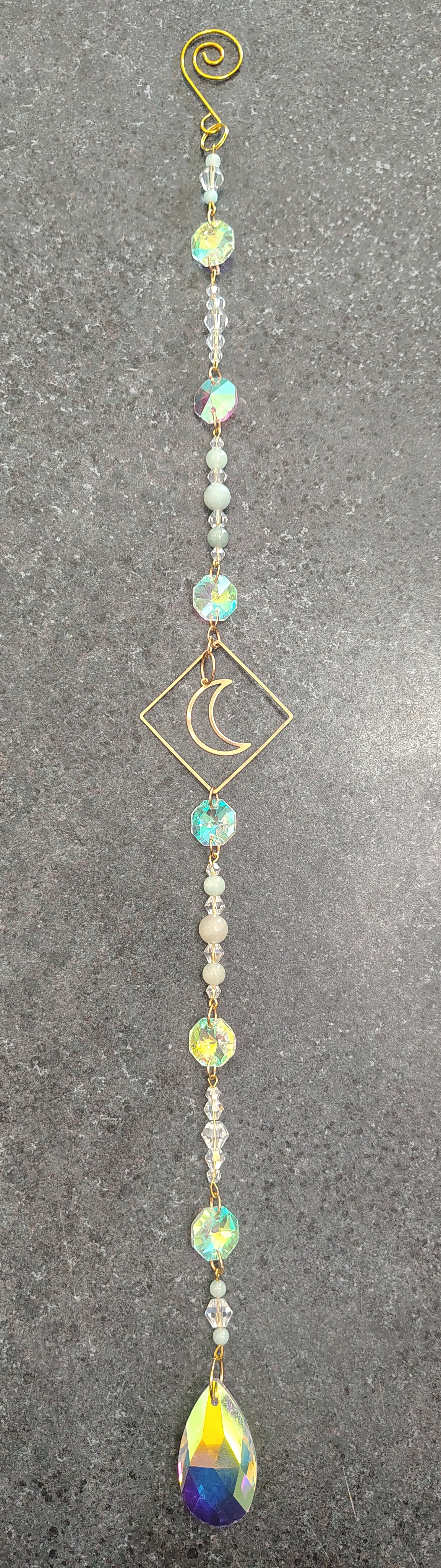 Amazonite Moon Suncatcher
