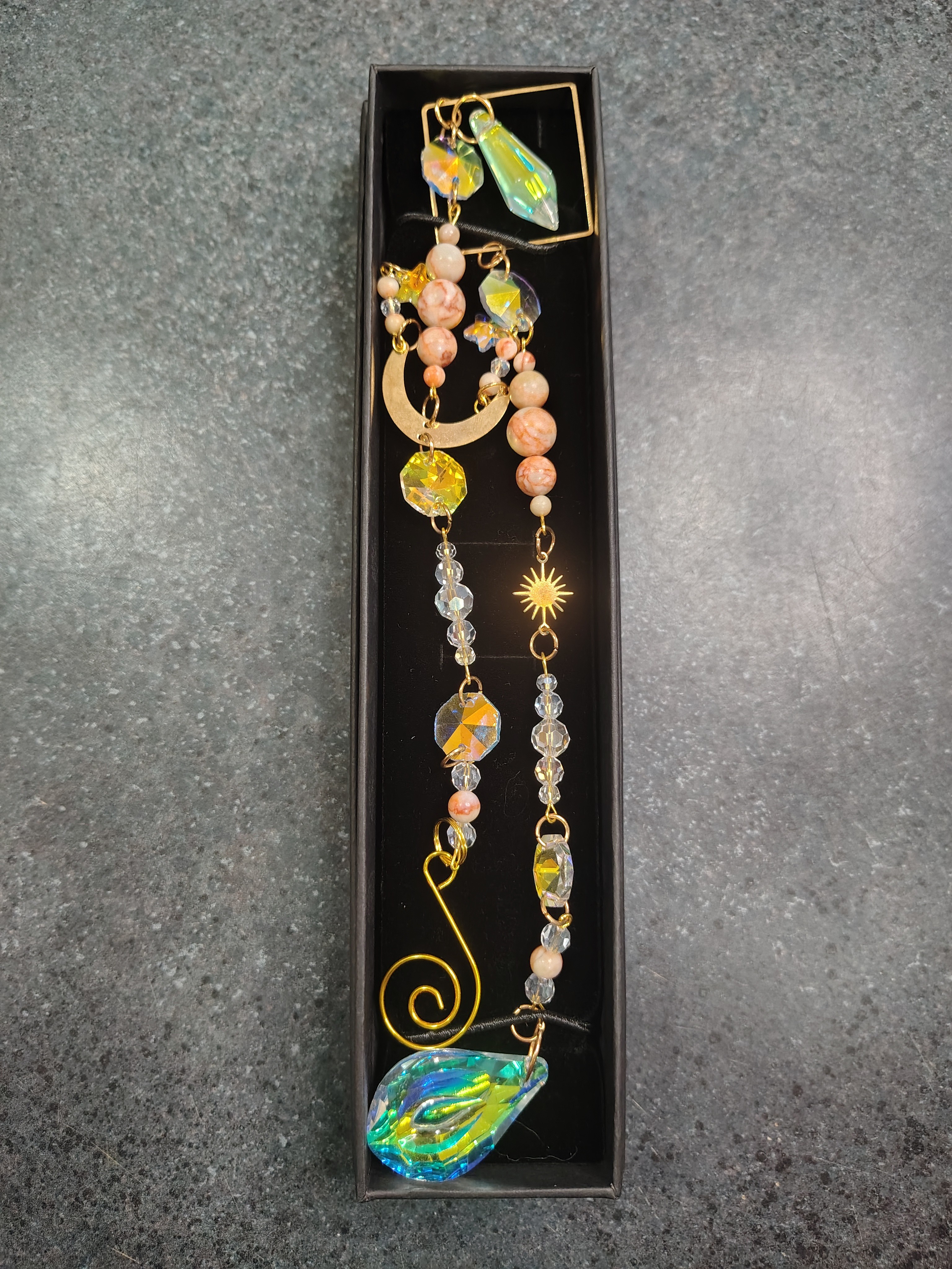 Moon & Stars Crystal Suncatcher