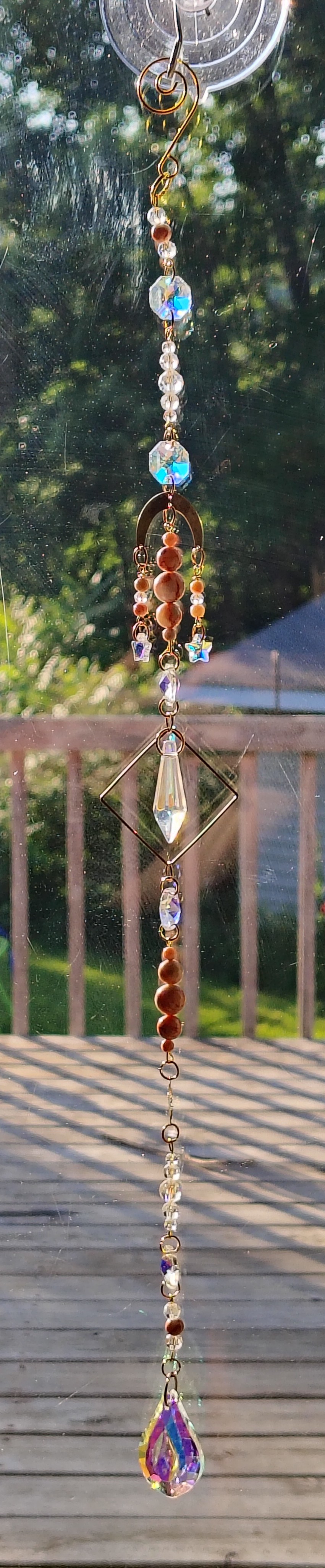 Moon & Stars Crystal Suncatcher