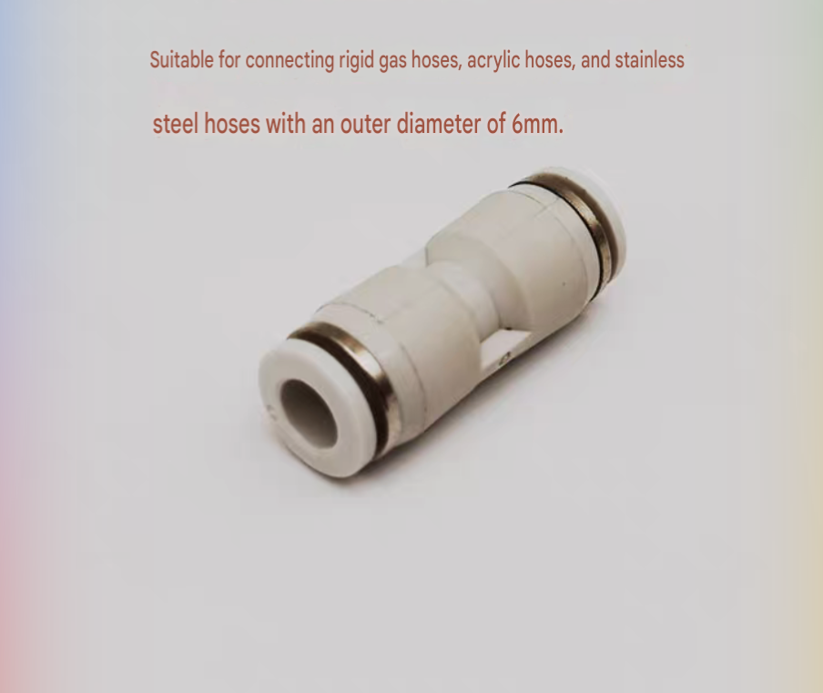 6mm Dual push in hose connector Quick and Airtight