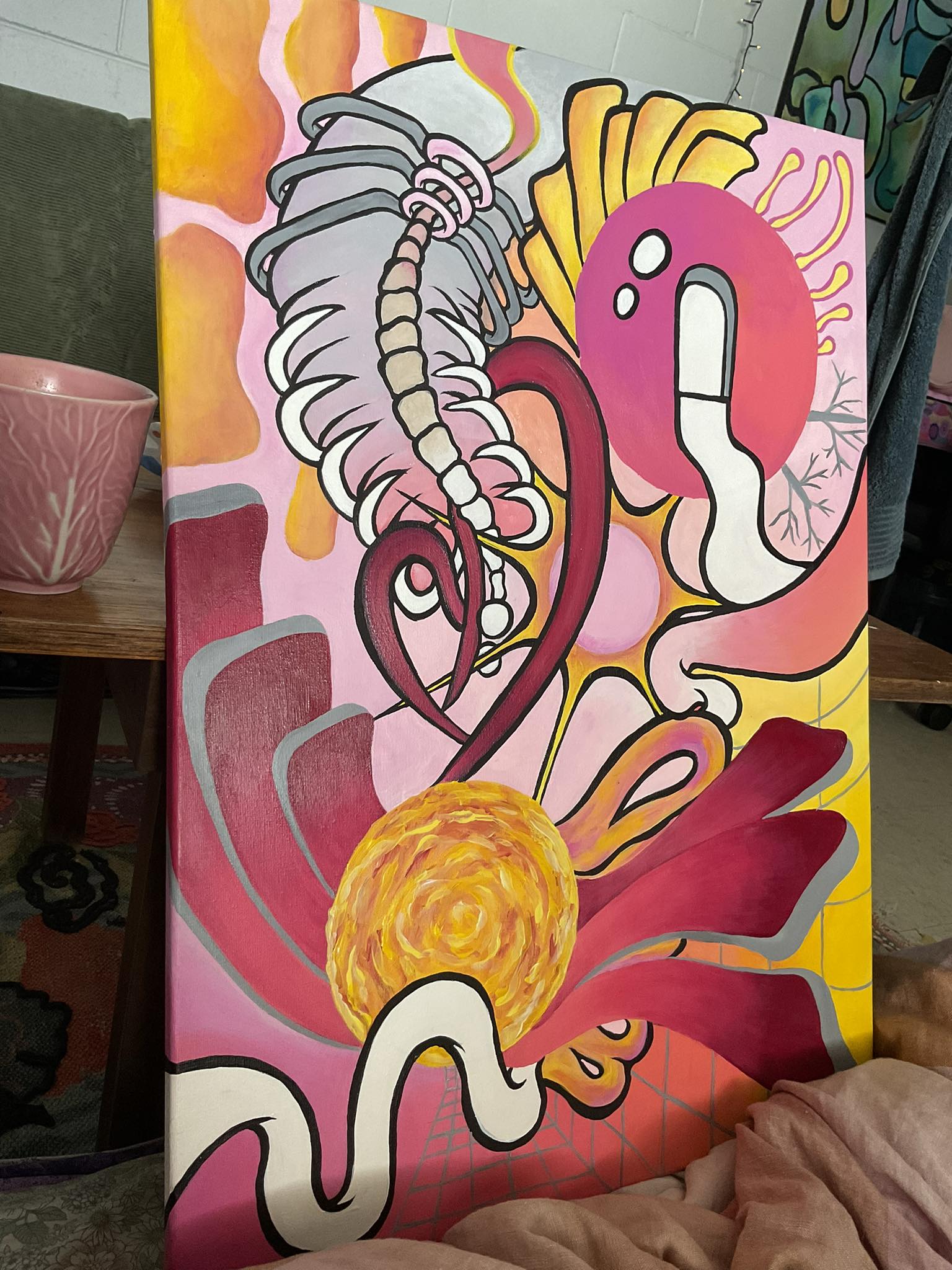 Original Acrylic Painting "Dabbling"