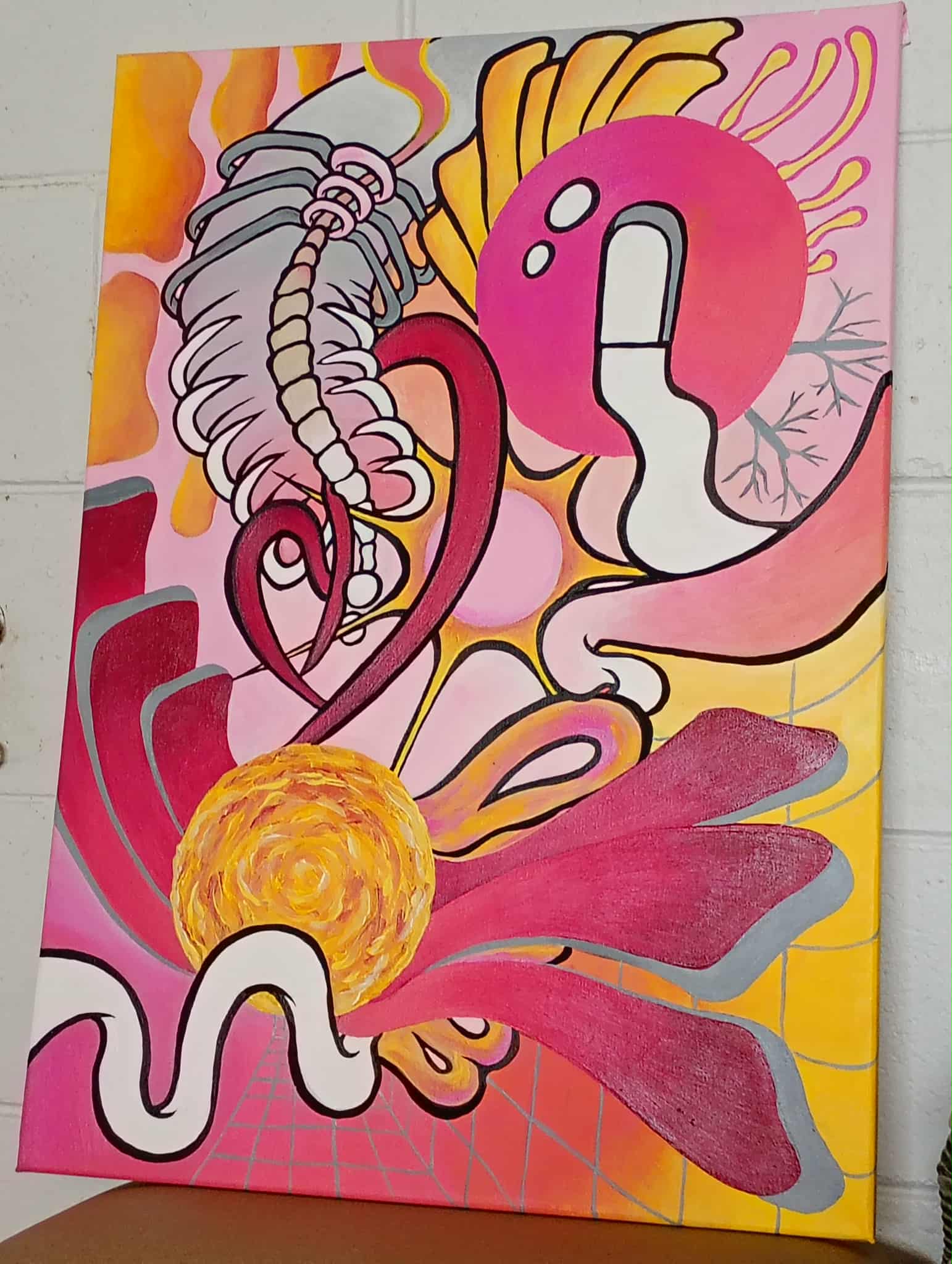 Original Acrylic Painting "Dabbling"
