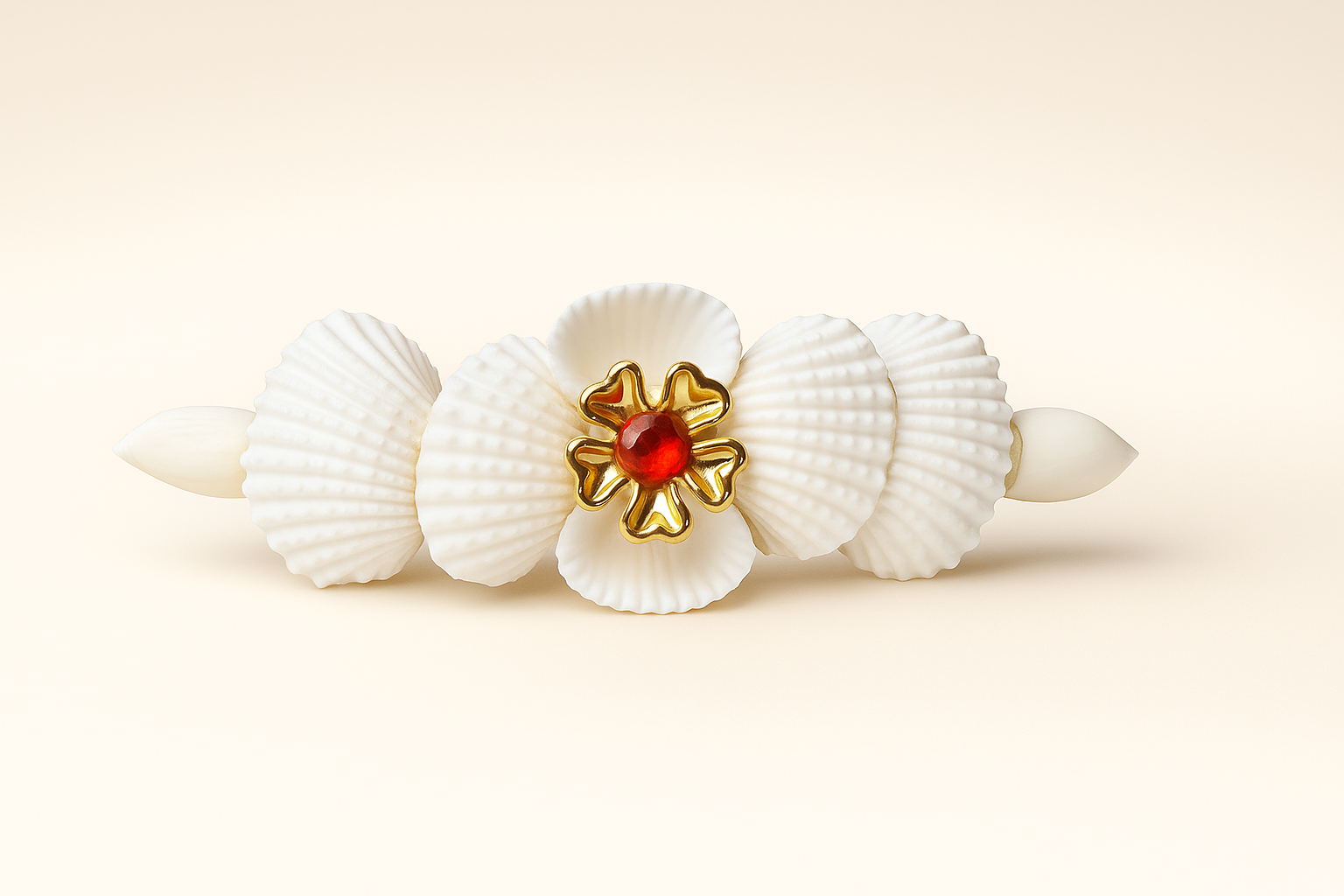 "Handcrafted seashell hair clip ✨ BUY 1 GET 1 FREE! 🌸"