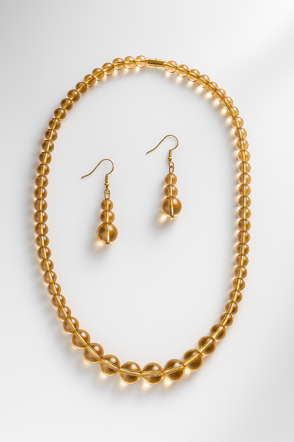 Golden Beaded Jewelry Set