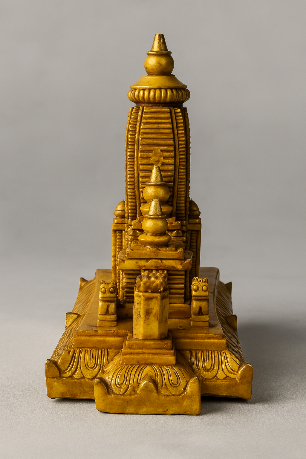 "Handcrafted Jagannath Temple Showpiece – Marble Dust Finish"