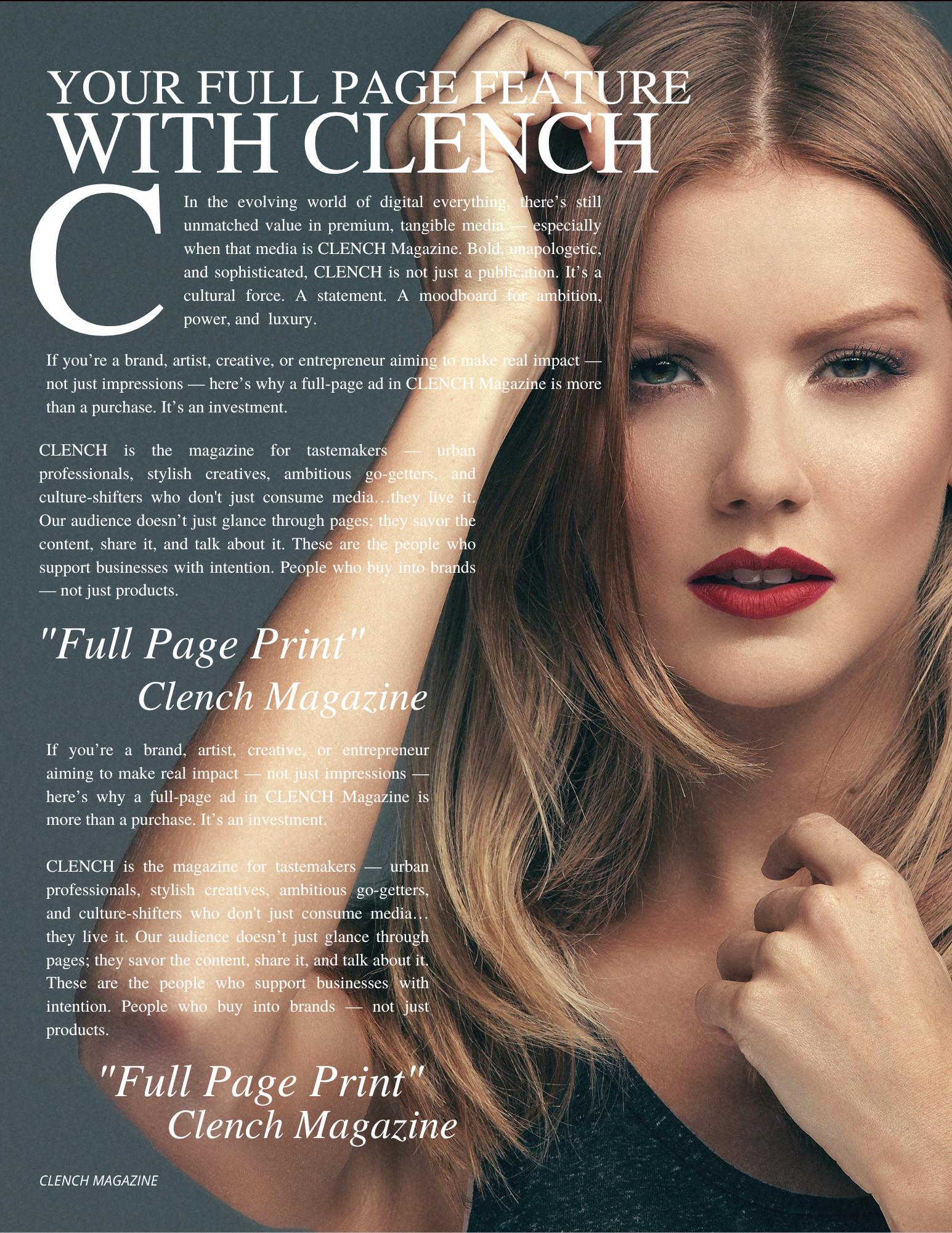 SPECIAL Full Page Print + Digital Story Feature