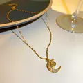 Gold Plated Eye Pendant Necklace