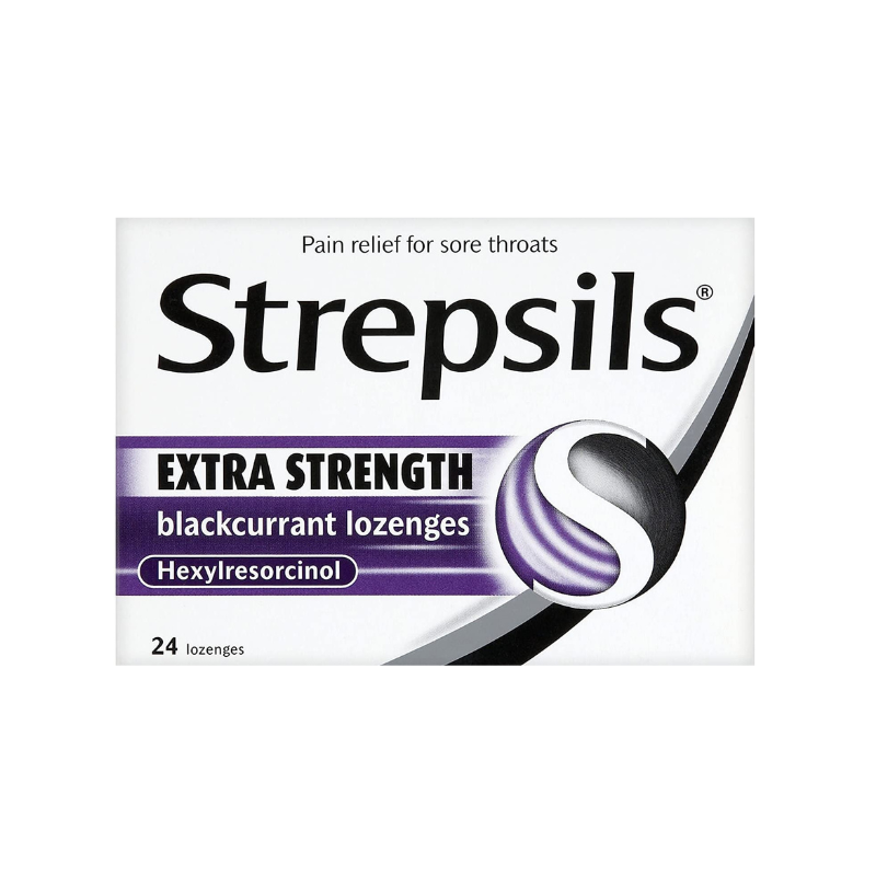 Strepsils Extra Strength Blackcurrant 24-Lozenges