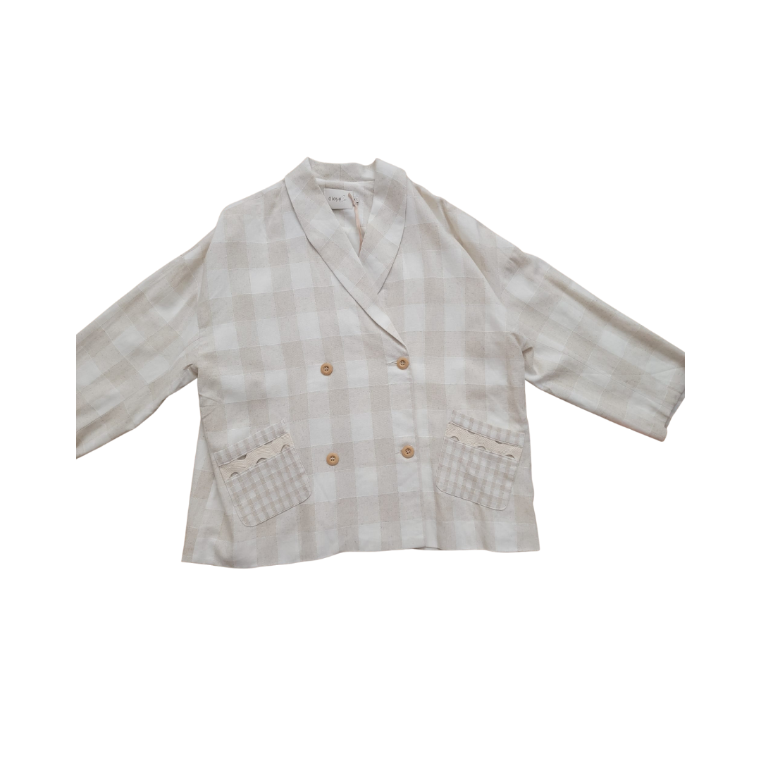 Veste à carreaux oversize