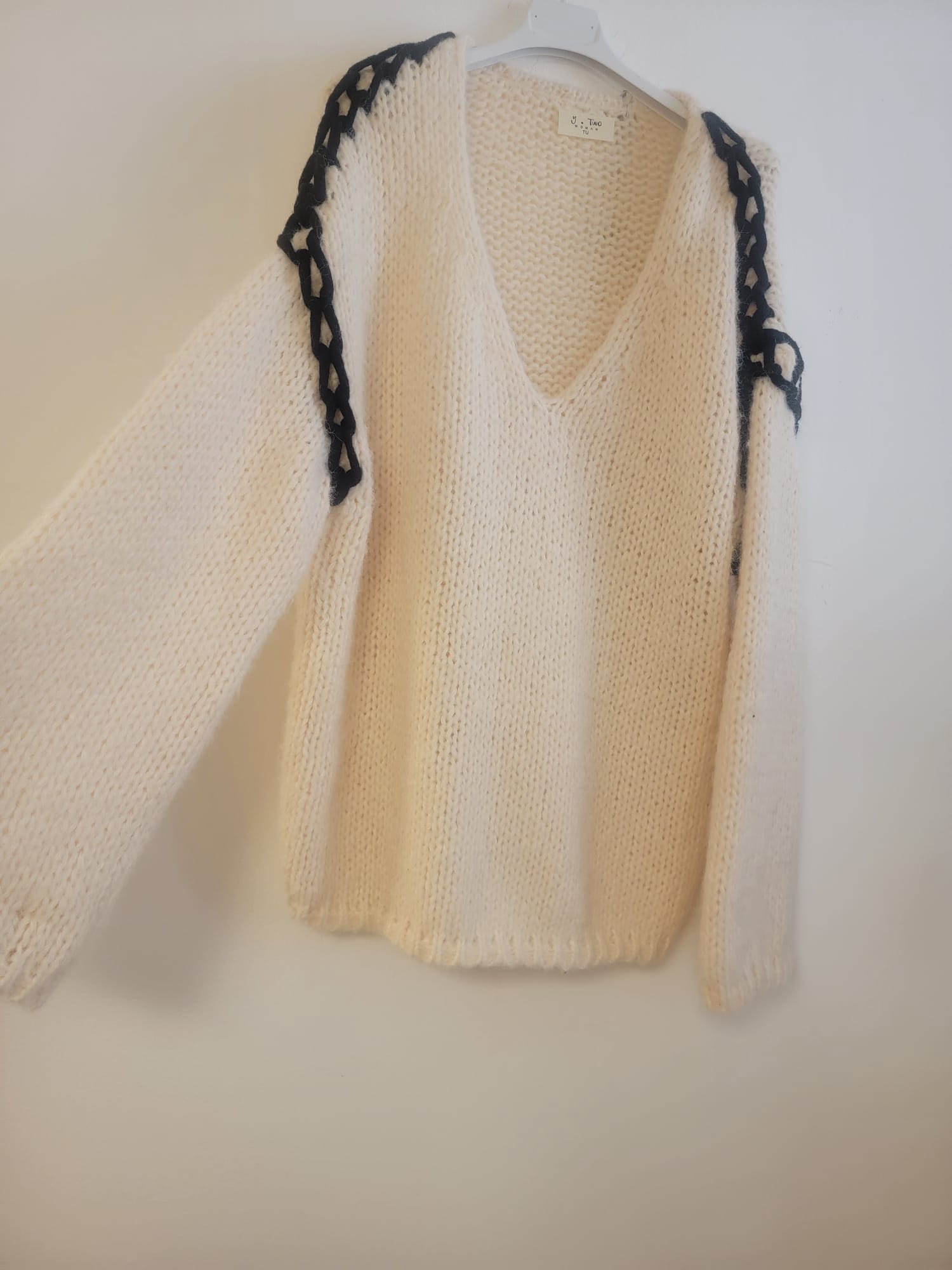 Pull en laine fait main