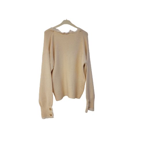 Pull beige en laine