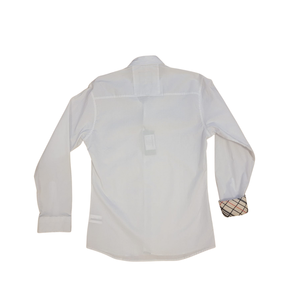 Chemise blanche à carreaux