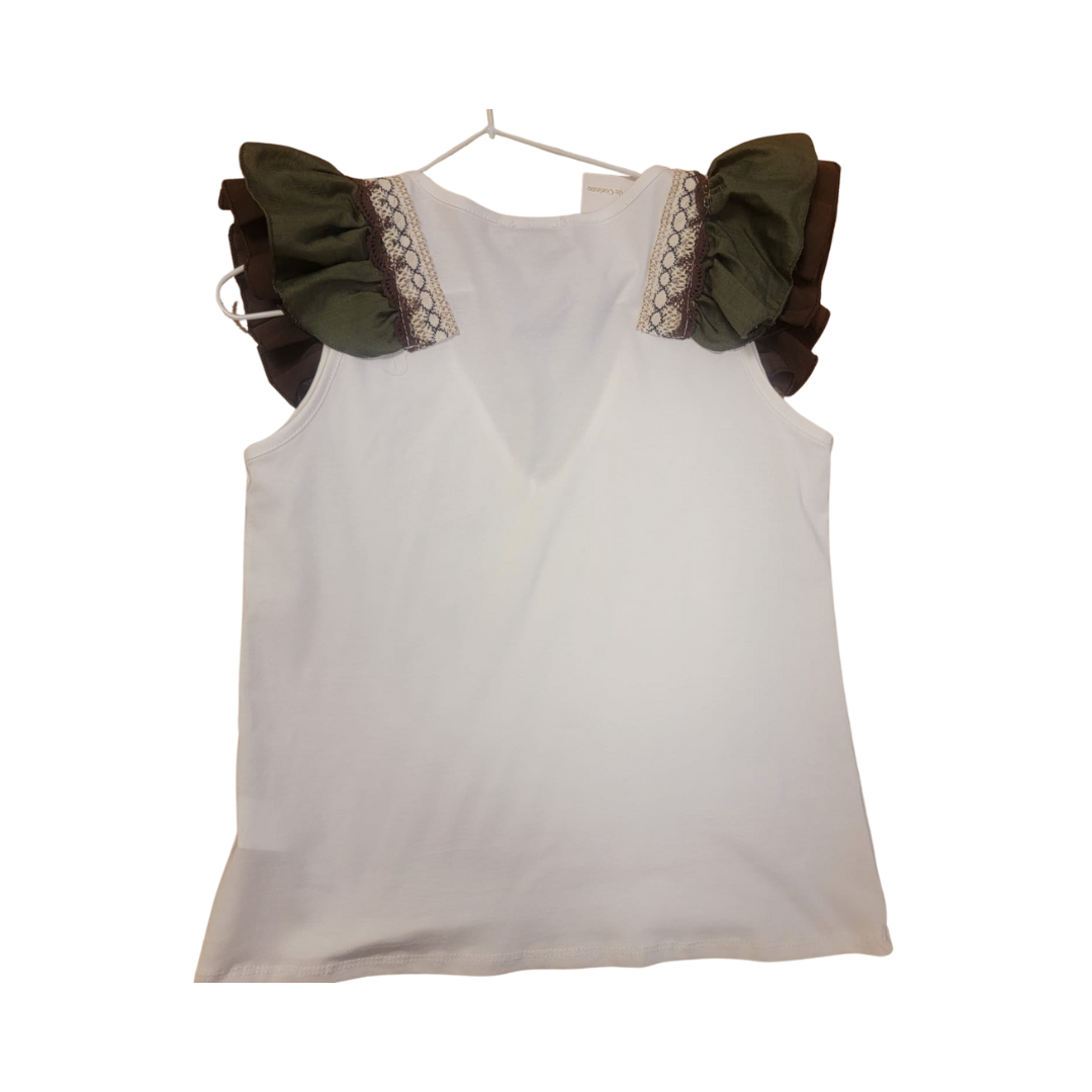 Débardeur blanc avec volants